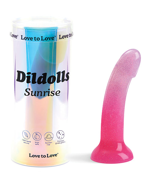 Love to Love Dildolls Sunrise Luxury Silicone Dildo in Fuchsia Product Image.