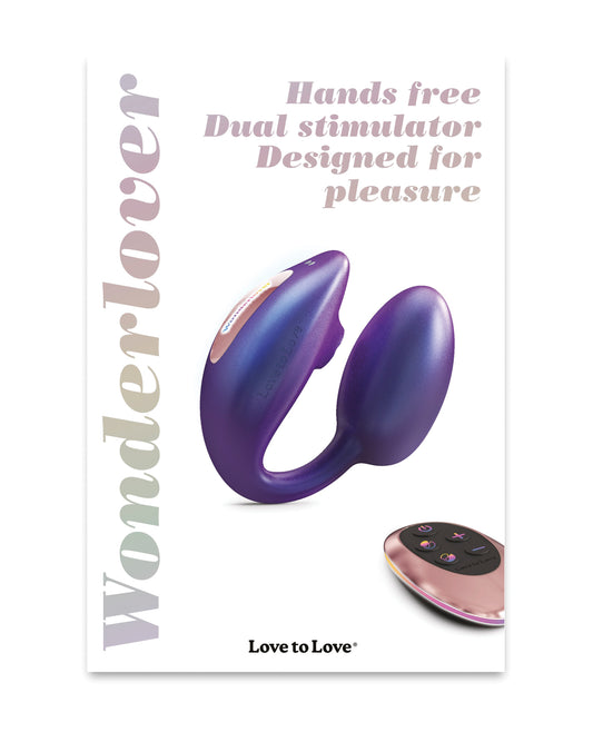 Love to Love Wonderlover Dual Stimulator - Iridescent Night: Estimulación dual intensa y placer personalizable - featured product image.