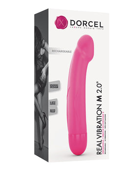 Dorcel 真實振動 M 8.6 英吋粉紅色可充電假陽具 - Featured Product Image