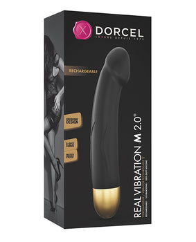Dorcel Real Vibration M 8.6" Rechargeable Vibrator 2.0 - Black/Gold: Ultimate Pleasure Experience - Featured Product Image