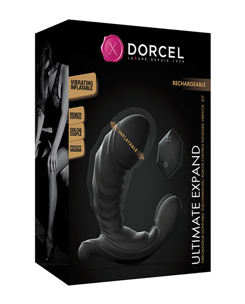 Dorcel Ultimate Expand - Negro: Vibrador inflable de doble motor Product Image.