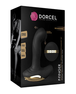 Dorcel P-Finger Come Hither Vibrator - Black/Gold Luxury Pleasure