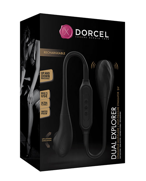 Dorcel Dual Explorer Doble Extremo - Negro: Estimulador de Placer Definitivo Product Image.