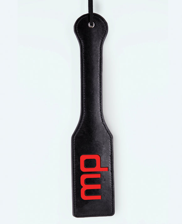 Luxury Lust PU Leather MP Paddle - Black Product Image.