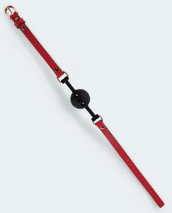 Lust Red/Black PU Leather Ball Gag ðŸ–¤