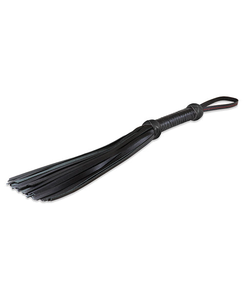 Sultra 16" Black Lambskin Twill Weave Flogger: A Dance of Desire - featured product image.