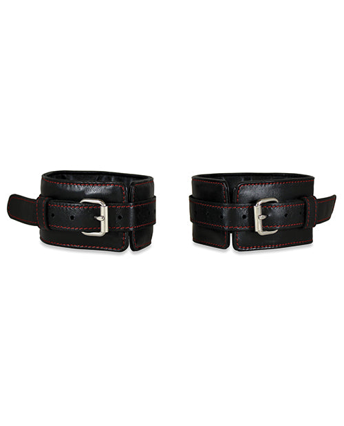 Shop for the Sultra Black Padded Lambskin Ankle Cuffs - Ultimate Comfort & Luxury at My Ruby Lips
