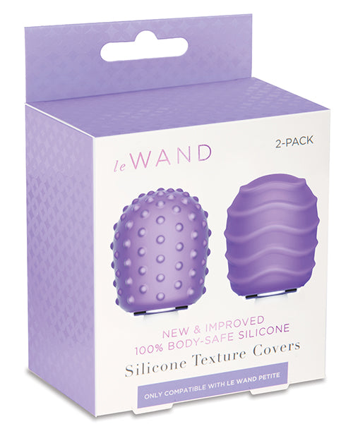 Fundas con textura de silicona violeta Le Wand - Juego de 2 Product Image.