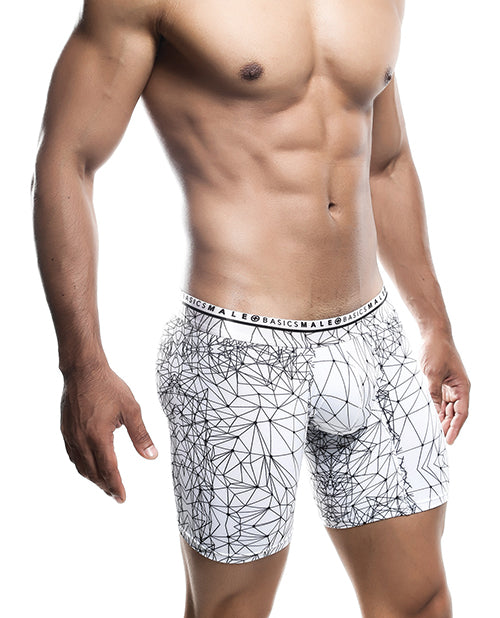 Male Basics Spider Hipster Boxer Brief White/Black - featured product image.