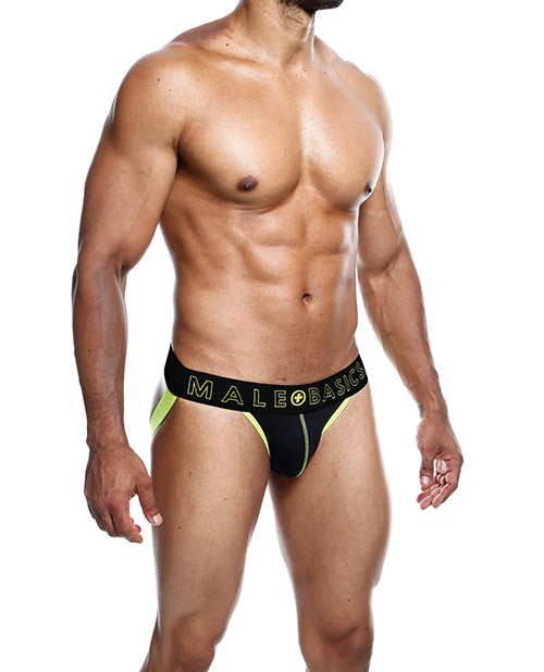 Shop for the Male Basics Neon Yellow Jockstrap - Bold Comfort in Large Size at My Ruby Lips