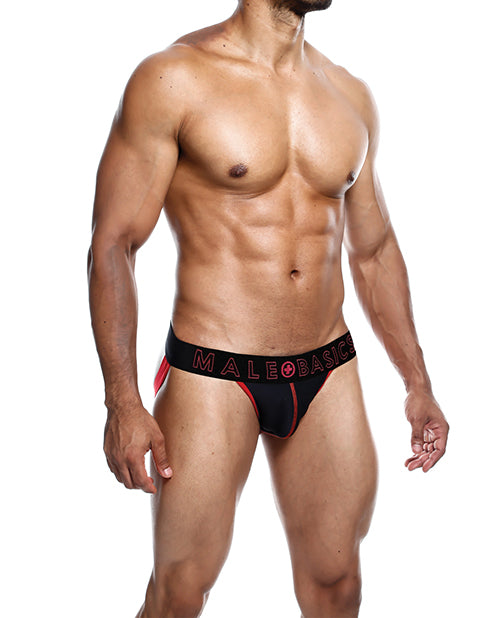 Male Basics Neon Red Jockstrap - Large - featured product image.