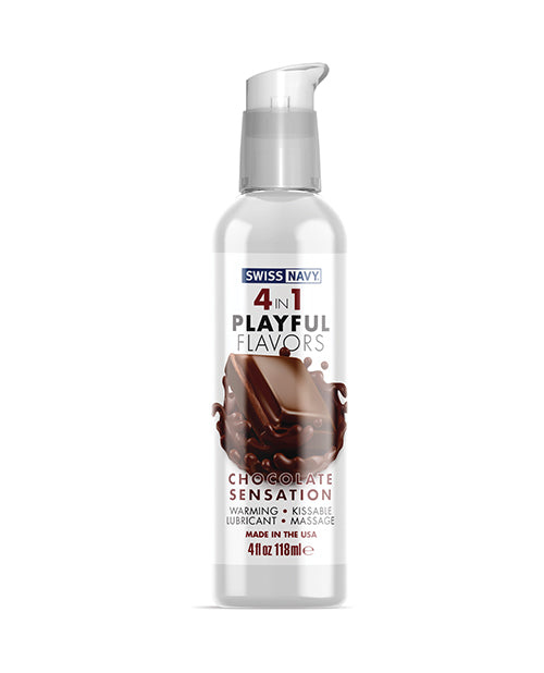 Shop for the Swiss Navy 4 In 1 Flavors Chocolate Sensation: Versatile, Long-Lasting Pleasure at My Ruby Lips