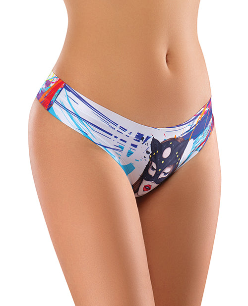 Shop for the Mememe Cabal Freya Printed Thong - Stylish & Comfortable Large Size at My Ruby Lips