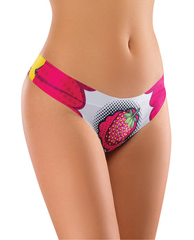Mememe Intrigue Kissberry Printed Thong - Stylish, Comfortable, Durable - Featured Product Image