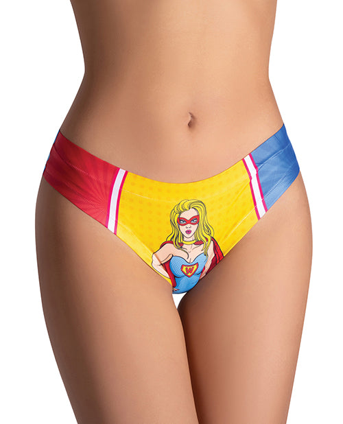 Wonder Girl Printed Thong - Large Size Product Image.