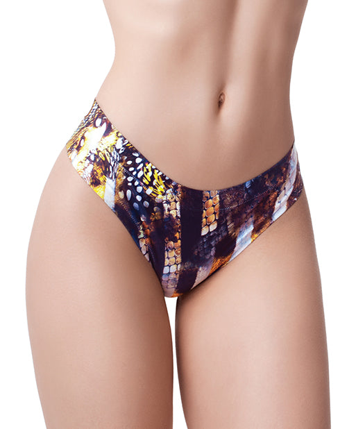Shop for the Wild Snake Printed Thong by Mememe at My Ruby Lips