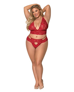 Sugar & Spice Red Lace Bra & Panty Set