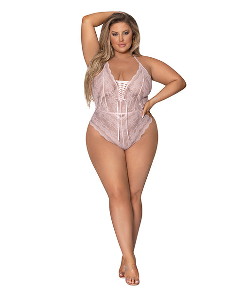 Shop for the Seabreeze Strappy Back Teddy - Blush 2X at My Ruby Lips
