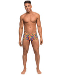Male Power Mini pantalones cortos de espiga arcoíris