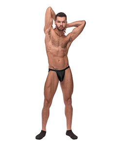 Cage Matte Strappy Ring Jock in Black
