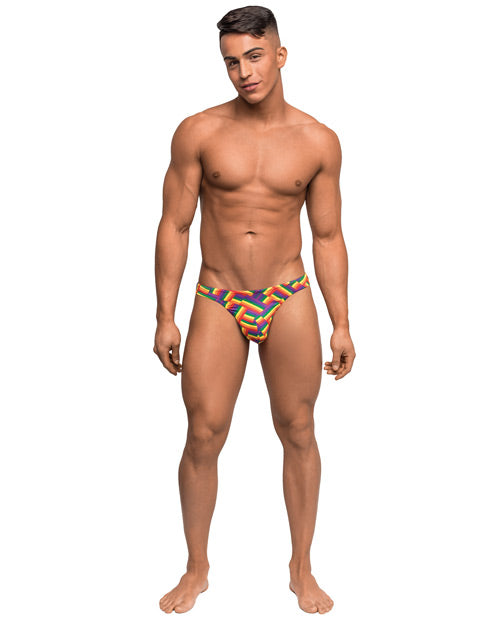 Male Power Rainbow Pride Fest Bong Thong Product Image.