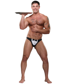 "Stylish Tuxedo Design Nylon Thong for Men" - Featured Product Image