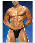 Male Power Rip Off Thong with Studs and Velcro Front