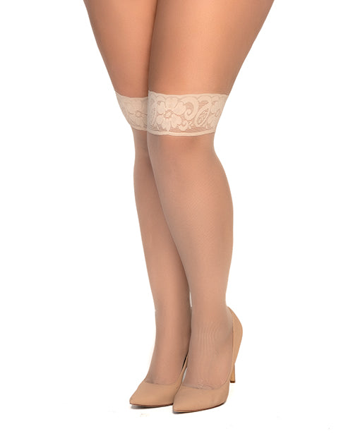 Nude Mesh Thigh High Stockings: Allure & Comfort - featured product image.