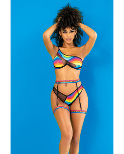 Pride One Shoulder Lingerie Set ðŸ–¤