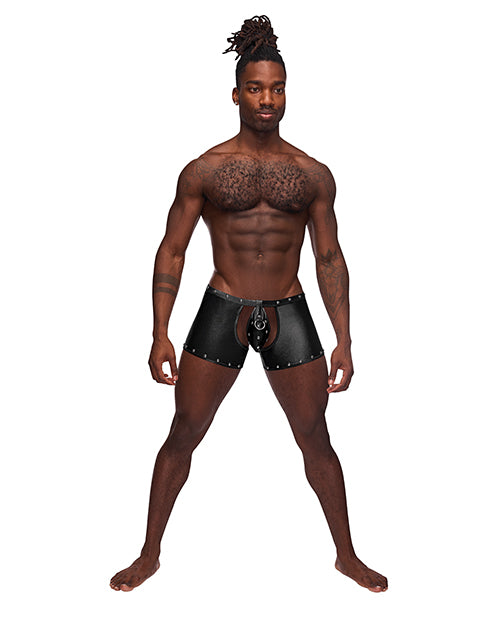 Fetish Poseidon Tear-Off Cup Thong Short in Black - featured product image.