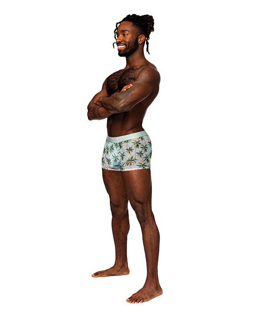 Flamingo Print Mesh Seamless Shorts - Large Product Image.