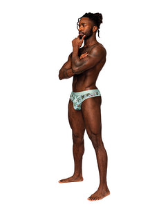 Flamingo Print Sheer Mesh Thong - L/XL