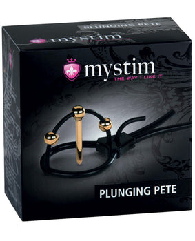 Mystim Plunging Pete: 24K Gold Urethral Sound 🖤✨ - Featured Product Image