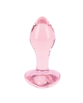 Nobu Rose Heart Plug: Pink Glass Gem for Intimate Pleasure - Featured Product Image