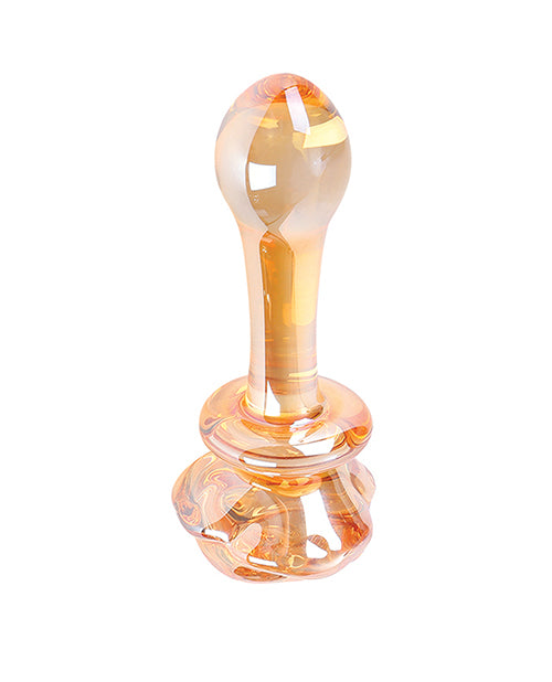 Nobu Honey Rosebud - Amber Glass Gem Product Image.