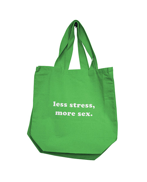 Nobu Green Reusable Tote - Less Stress, More Sex ðŸŒ¿