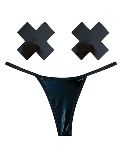 Conjunto Neva Nude Naughty Knix Dom Squad - Negro O/S - featured product image.