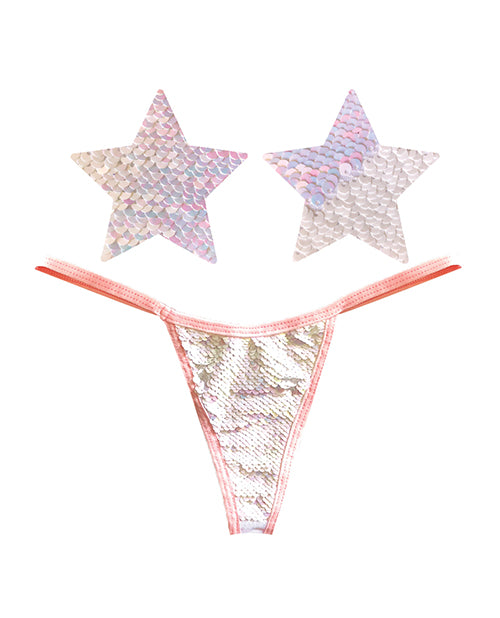 Shop for the Princess Bride Sequin G-String & Pasties - Pink/White O/S at My Ruby Lips