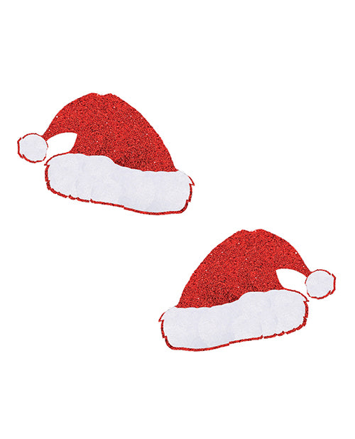 Neva Nude Freaking Awesome Glitter Santa Hat Pasties - Red Product Image.