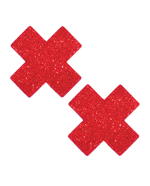Shop for the Ravish Me Red Glitter X Factor Pasties - Set of 2 at My Ruby Lips