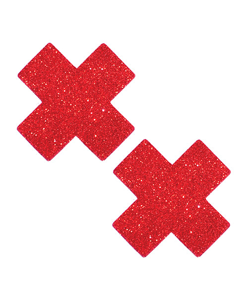 Ravish Me Red Glitter X Factor Pasties - Set of 2 Product Image.