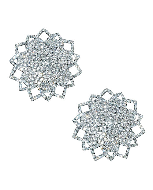 Neva Nude Ice Crystal Jewel Pasties de silicona reutilizables para pezones Product Image.