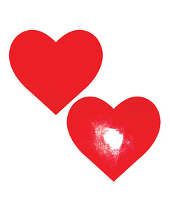 Vixen Queen Status Red Wet Vinyl Heart Pasties