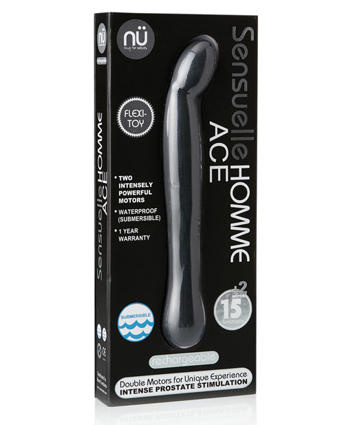 Nu Sensuelle Homme Ace Black Prostate Massager: Embrace Your Passions Product Image.