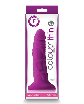 Colours Pleasures 5" Slim Purple Dildo - Featured Product Image