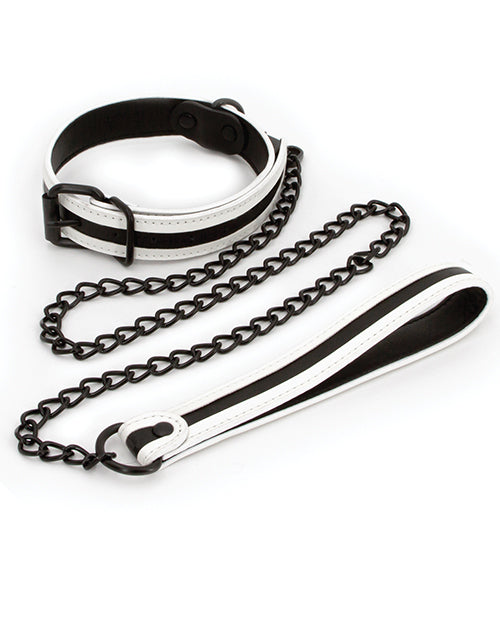 NS Novelties GLO Bondage Collar & Leash: Una sinfonía de brillo seductor - featured product image.