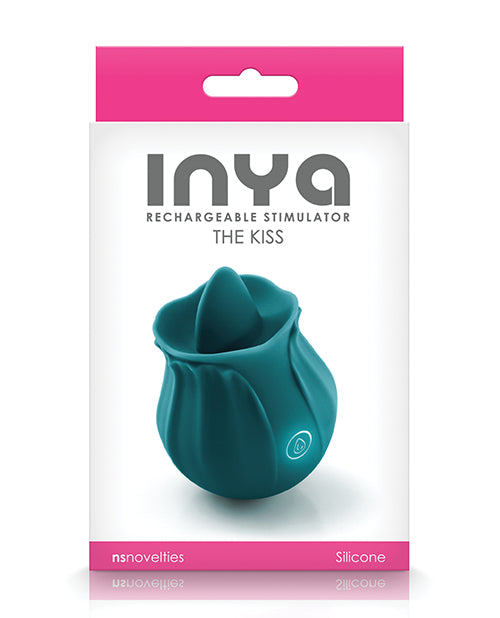 Vibrador recargable Inya The Kiss - Sensación verde azulado oscuro - featured product image.