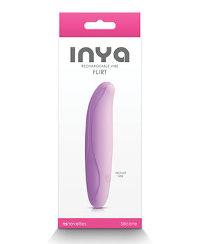 Inya Flirt - Vibrador de Lujo Morado Oscuro: Elegante, Potente, Recargable - Featured Product Image