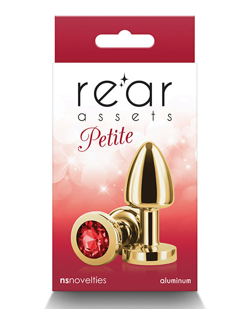 Juguete anal pequeño dorado de Rear Assets en rojo: abraza el placer con elegancia Product Image.