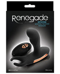 Renegade Sphinx Black Heated Prostate Massager with Vibrating Ball Sac Ring